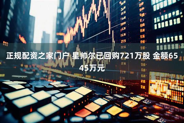 正规配资之家门户 星帅尔已回购721万股 金额6545万元